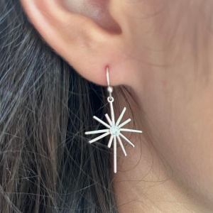 Starburst Earrings - Silver